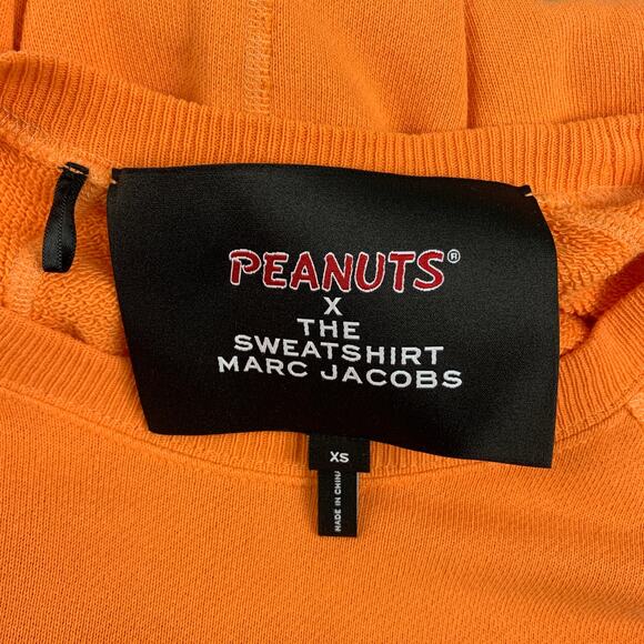MARC JACOBS x PEANUTS Size XS Orange Black Graphic Cotton Crew-Neck Sweatshirt - Picture 5 of 5